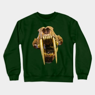 Saber Toothed Tiger Skull Crewneck Sweatshirt